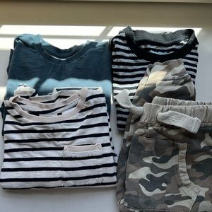 All zara except one Cat and Jack. 3 long sleeve shirts and one pair of joggers!